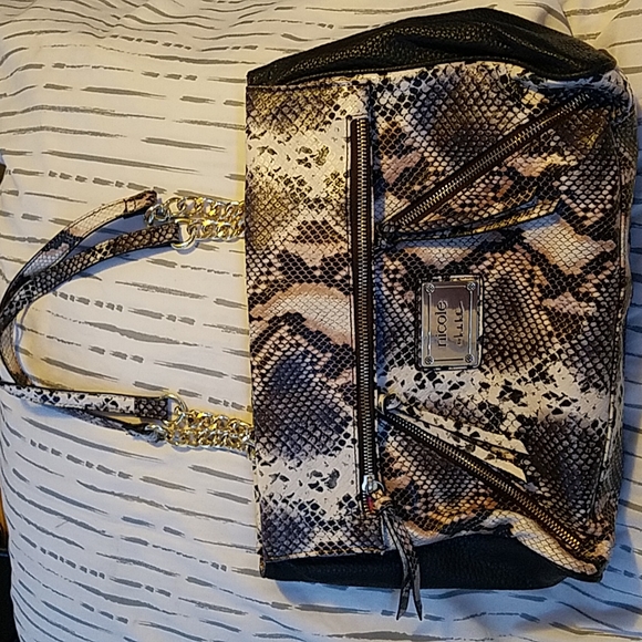 Nicole Miller Snake Pattern Tote Bag - Picture 9 of 9